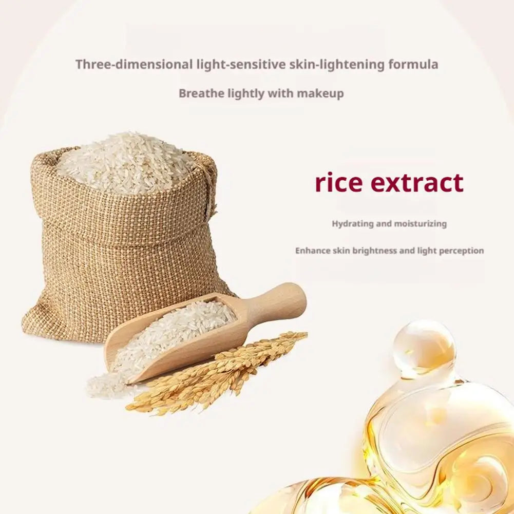 Korean Rice Extract Cream Spf50+ Hydrate Moisturizing Improve Dullness Even Out Brighten Skin Tone Last Light-feeling Concealer