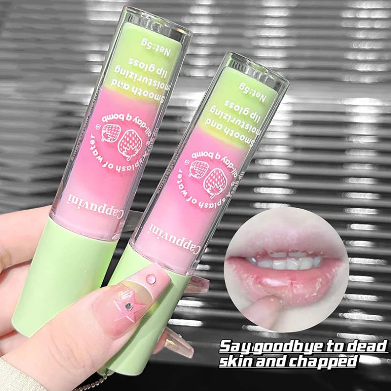 Cappuvini Lip Balm Water Light Moisturizing Hydrating Anti-Wrinkle Lip Care Korean Style Plump Lips Low Price Mirror Type Unisex Winter Essential