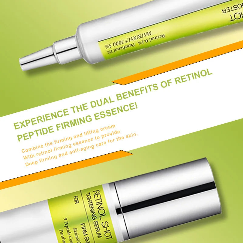 Korean Retinol Shot Tightening Facial Serum & Moisturizing Booster Eyes Cream, Facial Skin Firming Lifting,Reduce Fine Line