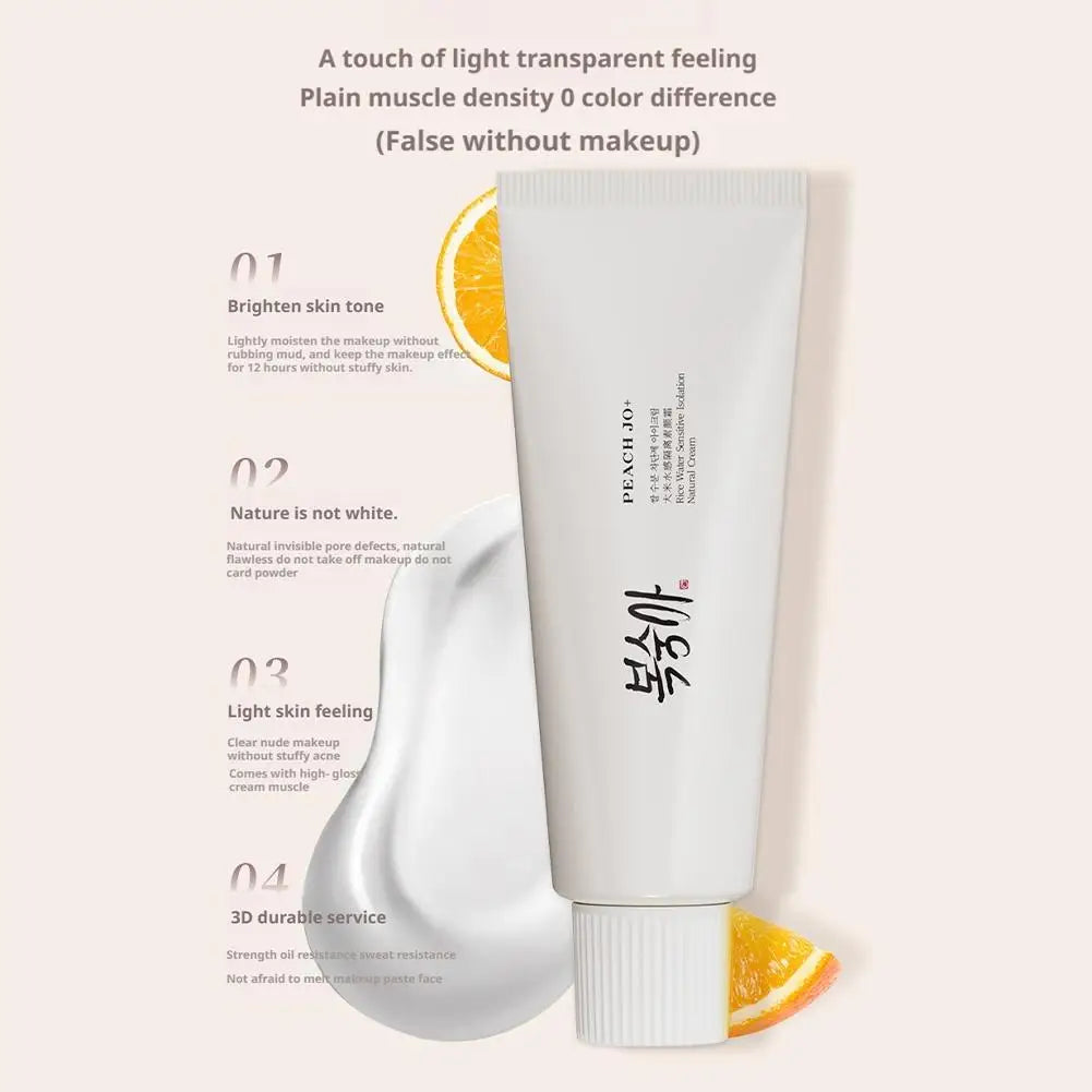 Korean Rice Extract Cream Spf50+ Hydrate Moisturizing Improve Dullness Even Out Brighten Skin Tone Last Light-feeling Concealer