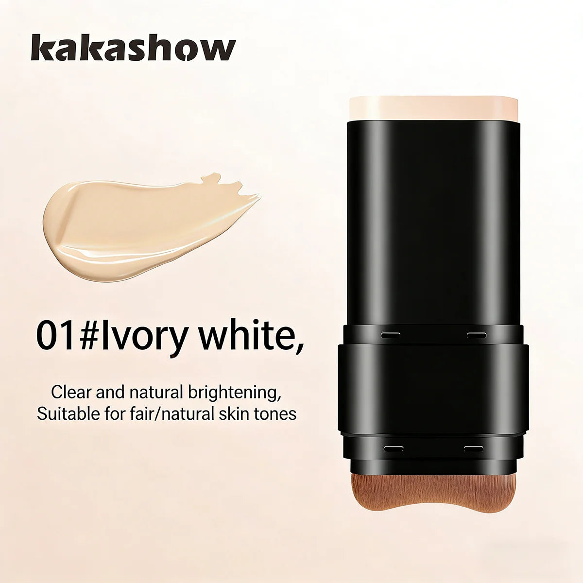 Kakashow Two In One Concealer Foundation Stick Facial Matte Waterproof Bronzer Contouring Face Coverage Moisturizing Cream