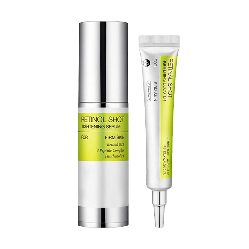 Korean Retinol Shot Tightening Facial Serum & Moisturizing Booster Eyes Cream, Facial Skin Firming Lifting,Reduce Fine Line