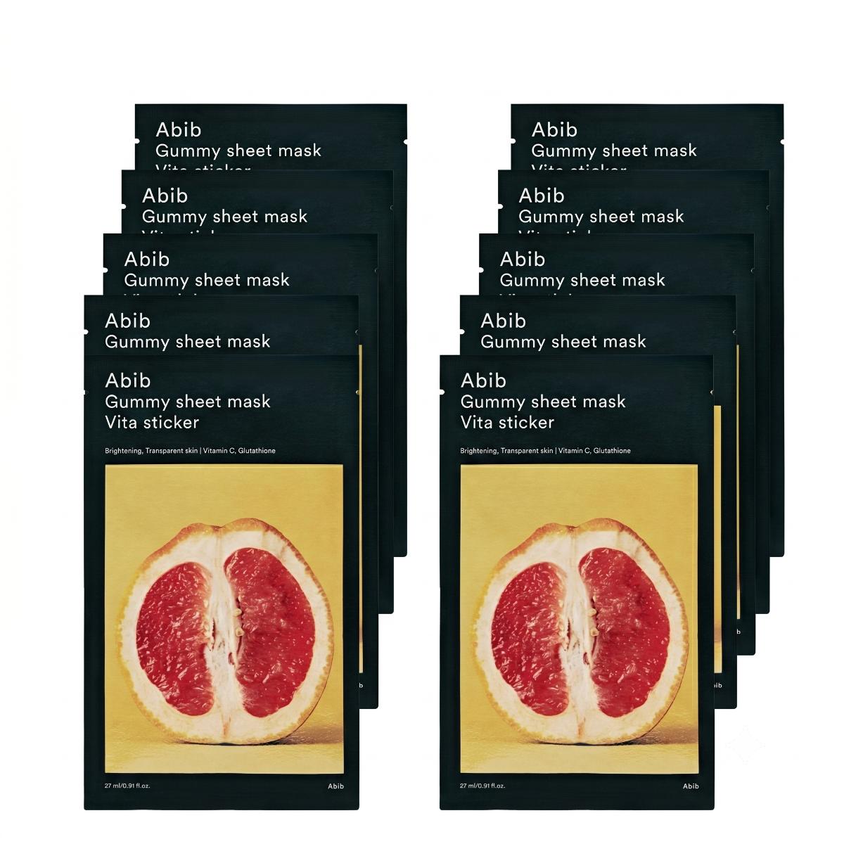 Maschere viso Abib Gummy Sheet Mask Vita Sticker 10 pezzi
