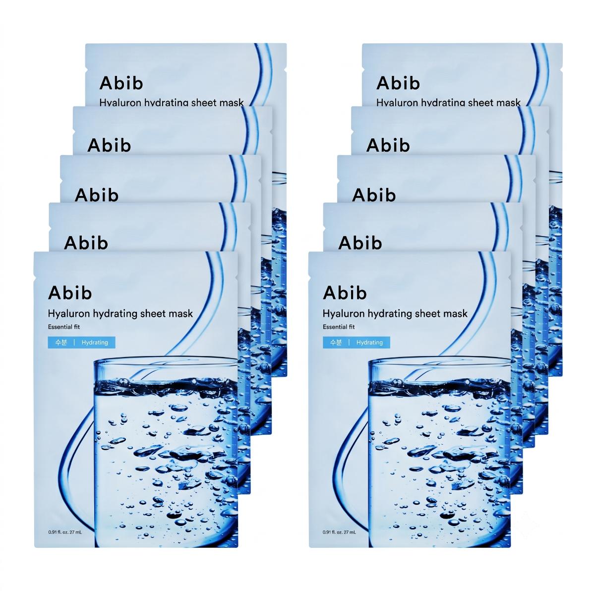 Maschere viso idratanti Abib Hyaluron Hydrating Sheet Mask Essential Fit 10 pezzi