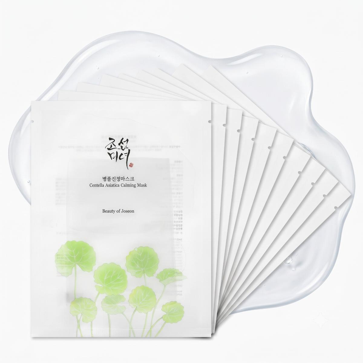 Maschere viso lenitive Beauty of Joseon Centella Asiatica Calming Mask 10 pezzi