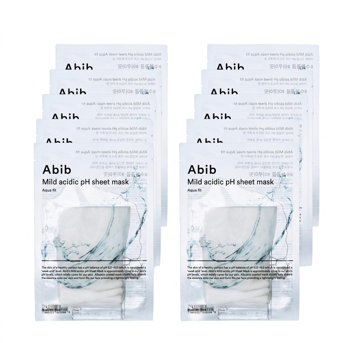 Maschere viso idratanti Abib Mild Acidic pH Sheet Mask Aqua Fit 10 pezzi