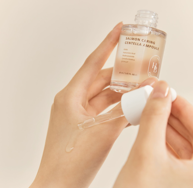 HEVEBLUE Salmon Caring Centella Ampoule – Siero viso 30 ml, foto 3