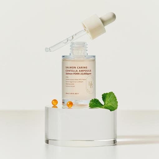 HEVEBLUE Salmon Caring Centella Ampoule – Siero viso 30 ml, foto 1