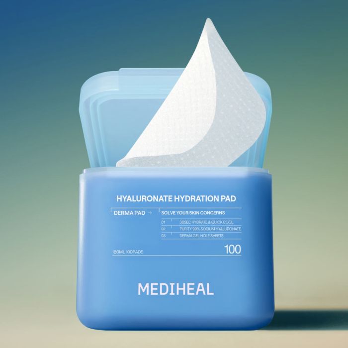 MEDIHEAL Hyaluronate Hydration Pad, pad viso idratanti 100 pz, foto 3