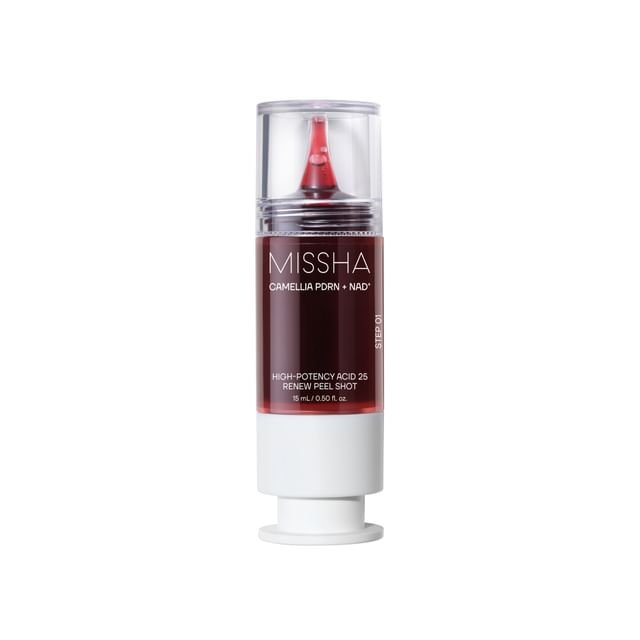 Siero esfoliante MISSHA Camellia PDRN NAD+ Acid 25, flacone da 15 ml