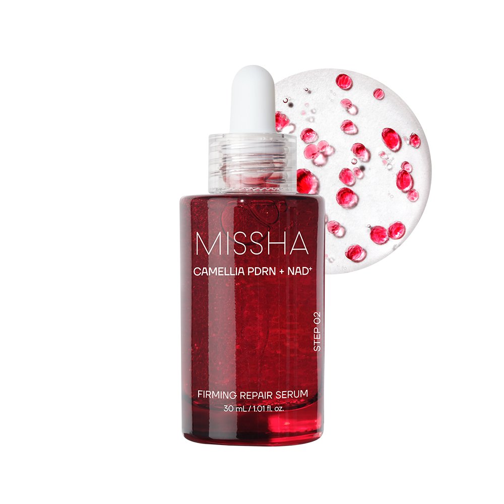 Siero viso MISSHA Camellia PDRN NAD+, flacone chiuso da 30 ml